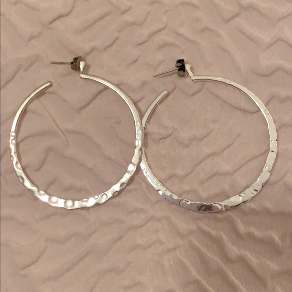 Real sterling silver hoop earrings